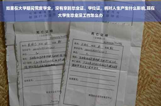 如果在大学期间荒废学业，没有拿到毕业证、学位证，将对人生产生什么影响,现在大学生毕业没工作怎么办