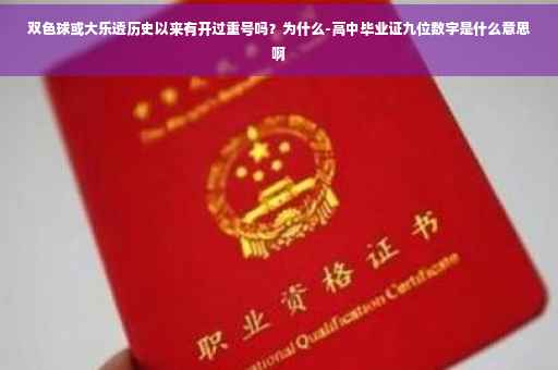 双色球或大乐透历史以来有开过重号吗？为什么-高中毕业证九位数字是什么意思啊