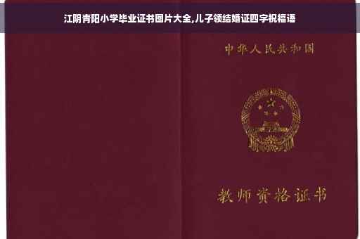 江阴青阳小学毕业证书图片大全,儿子领结婚证四字祝福语