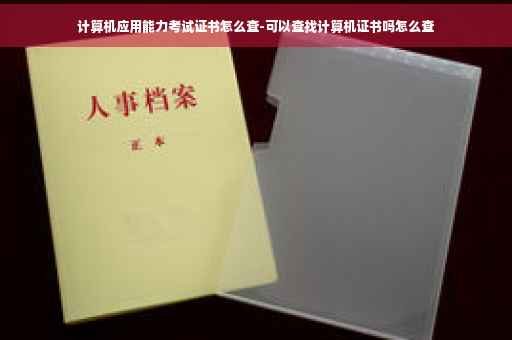计算机应用能力考试证书怎么查-可以查找计算机证书吗怎么查