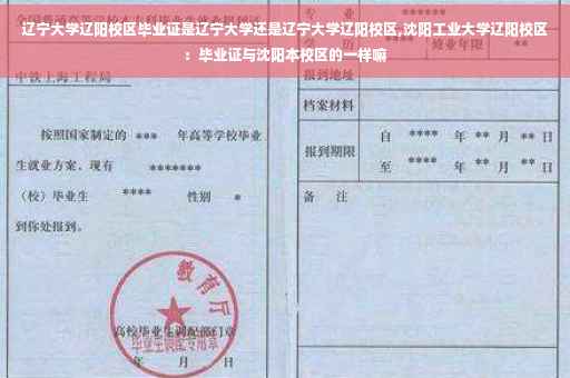 辽宁大学辽阳校区毕业证是辽宁大学还是辽宁大学辽阳校区,沈阳工业大学辽阳校区：毕业证与沈阳本校区的一样嘛