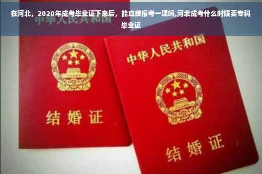 在河北，2020年成考毕业证下来后，能直接报考一建吗,河北成考什么时候要专科毕业证