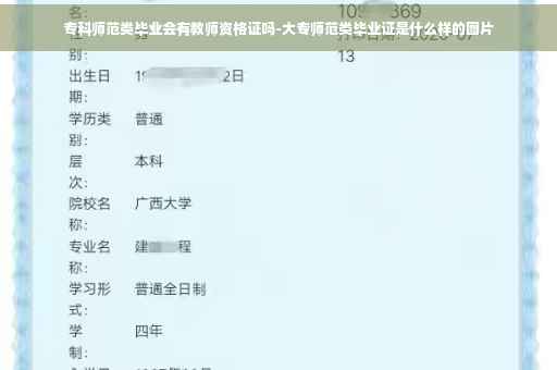 专科师范类毕业会有教师资格证吗-大专师范类毕业证是什么样的图片