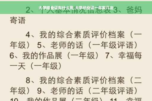 大学结业证有什么用,大学毕业证一年发几次