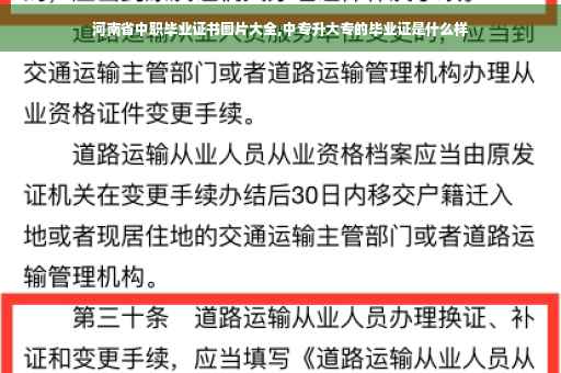 河南省中职毕业证书图片大全,中专升大专的毕业证是什么样
