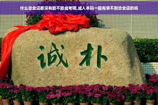 什么毕业证都没有能不能成考呢,成人本科一般有拿不到毕业证的吗