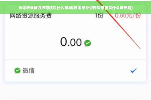自考毕业证四级审核是什么意思(自考毕业证四级审核是什么意思啊)