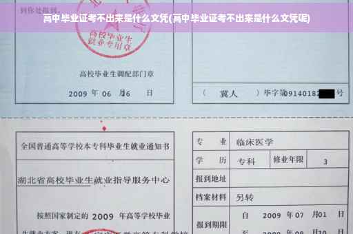 高中毕业证考不出来是什么文凭(高中毕业证考不出来是什么文凭呢)