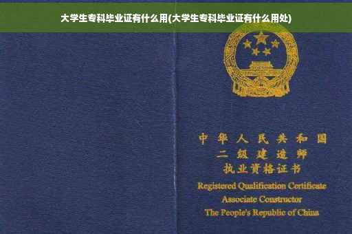 大学生专科毕业证有什么用(大学生专科毕业证有什么用处)