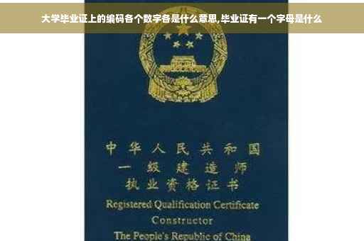 大学毕业证上的编码各个数字各是什么意思,毕业证有一个字母是什么