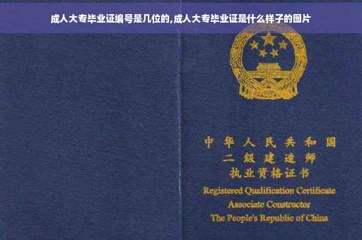 成人大专毕业证编号是几位的,成人大专毕业证是什么样子的图片