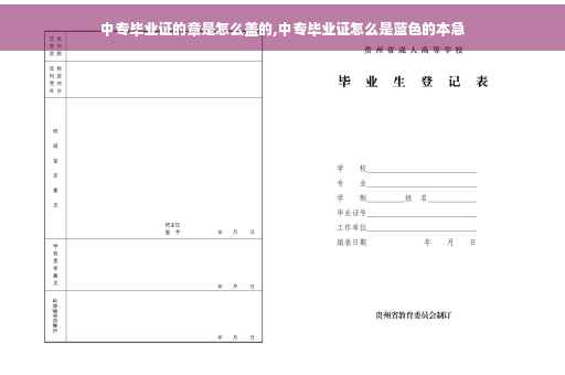 中专毕业证的章是怎么盖的,中专毕业证怎么是蓝色的本急
