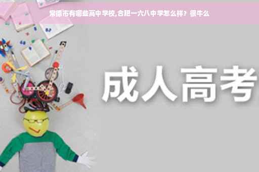 常德市有哪些高中学校,合肥一六八中学怎么样？很牛么