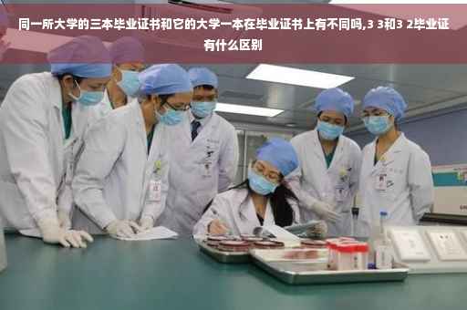 同一所大学的三本毕业证书和它的大学一本在毕业证书上有不同吗,3 3和3 2毕业证有什么区别