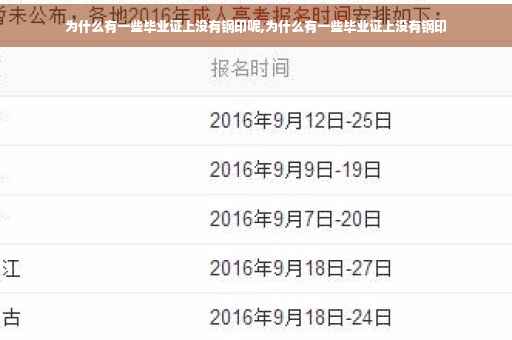 为什么有一些毕业证上没有钢印呢,为什么有一些毕业证上没有钢印