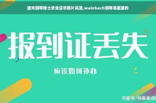 捷克钢琴博士毕业证书图片高清,wainbach钢琴是哪里的