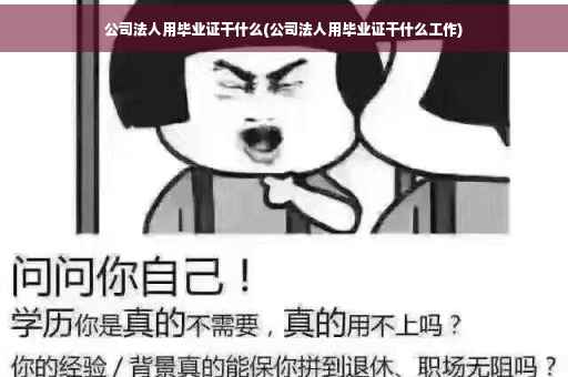 公司法人用毕业证干什么(公司法人用毕业证干什么工作)