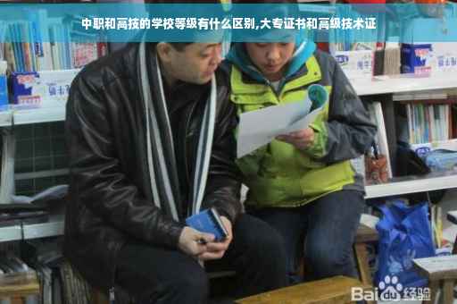 中职和高技的学校等级有什么区别,大专证书和高级技术证