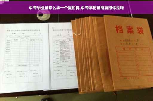 中专毕业证怎么弄一个复印件,中专学历证明复印件是啥