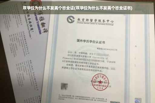 双学位为什么不发两个毕业证(双学位为什么不发两个毕业证书)