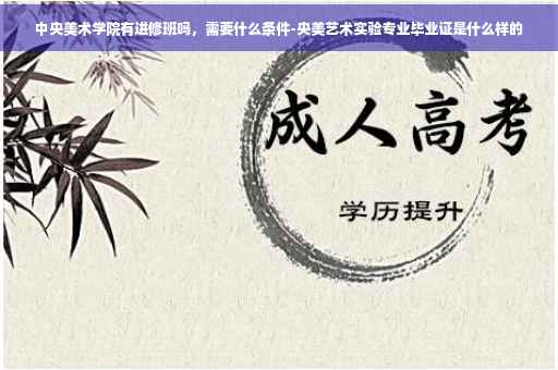 中央美术学院有进修班吗，需要什么条件-央美艺术实验专业毕业证是什么样的