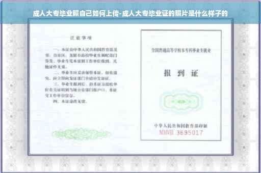 成人大专毕业照自己如何上传-成人大专毕业证的照片是什么样子的
