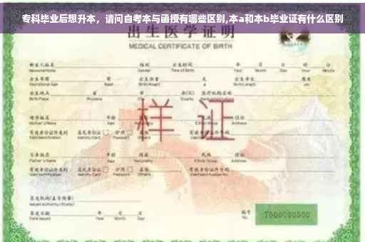 专科毕业后想升本，请问自考本与函授有哪些区别,本a和本b毕业证有什么区别