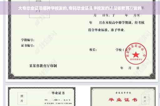 大专毕业证是哪种学校发的,专科毕业证是学校发的还是省教育厅发的