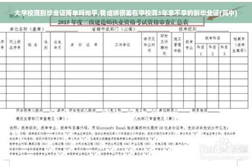大学校混到毕业证简单吗知乎,我成绩很差在学校混3年拿不拿的到毕业证(高中)