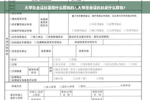大学毕业证封面是什么颜色的?,大专毕业证的封皮什么颜色?