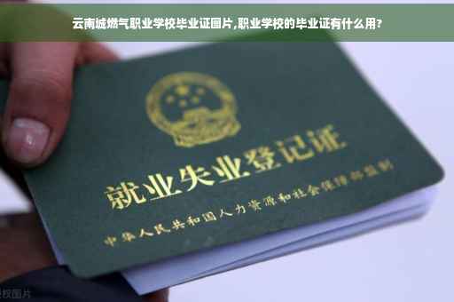 云南城燃气职业学校毕业证图片,职业学校的毕业证有什么用?