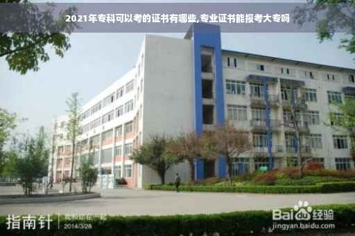 2021年专科可以考的证书有哪些,专业证书能报考大专吗