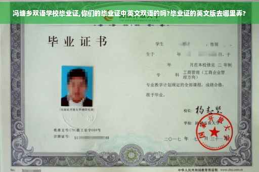 冯塘乡双语学校毕业证,你们的毕业证中英文双语的吗?毕业证的英文版去哪里弄?
