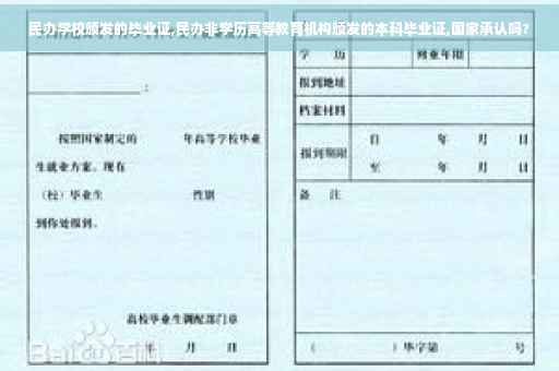 民办学校颁发的毕业证,民办非学历高等教育机构颁发的本科毕业证,国家承认吗?