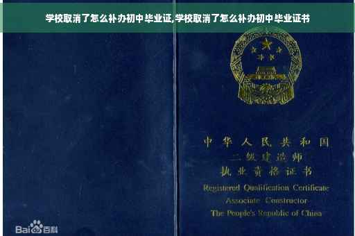 学校取消了怎么补办初中毕业证,学校取消了怎么补办初中毕业证书