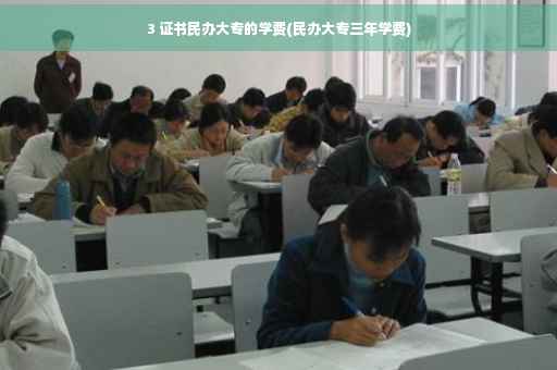 3 证书民办大专的学费(民办大专三年学费)