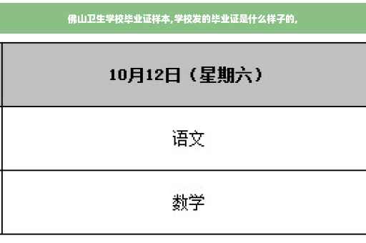 佛山卫生学校毕业证样本,学校发的毕业证是什么样子的,