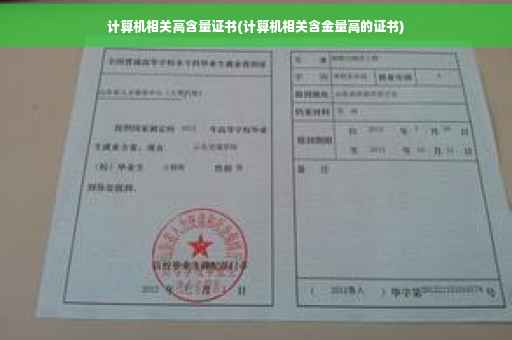 计算机相关高含量证书(计算机相关含金量高的证书)