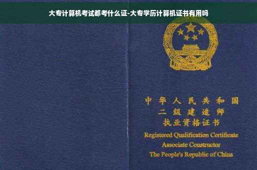 大专计算机考试都考什么证-大专学历计算机证书有用吗
