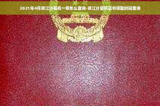 2021年4月浙江计算机一级怎么查询-浙江计算机证书领取时间查询