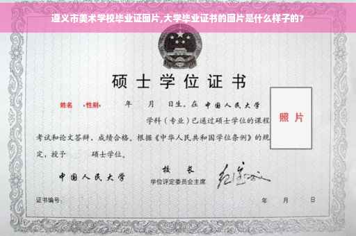 遵义市美术学校毕业证图片,大学毕业证书的图片是什么样子的?