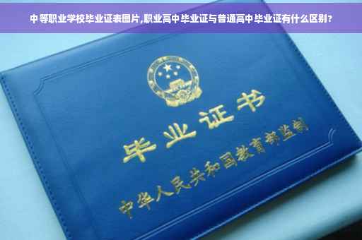 中等职业学校毕业证表图片,职业高中毕业证与普通高中毕业证有什么区别?