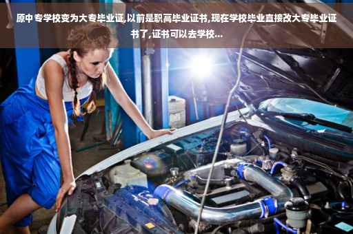 原中专学校变为大专毕业证,以前是职高毕业证书,现在学校毕业直接改大专毕业证书了,证书可以去学校...