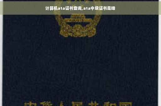 计算机ata证书查询,ata中级证书是啥