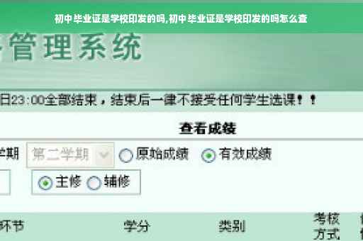 初中毕业证是学校印发的吗,初中毕业证是学校印发的吗怎么查