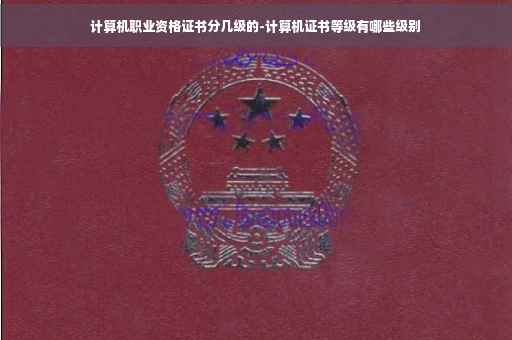 计算机职业资格证书分几级的-计算机证书等级有哪些级别