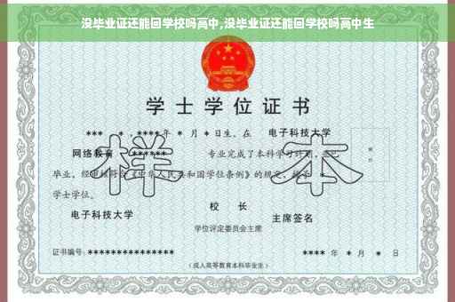 没毕业证还能回学校吗高中,没毕业证还能回学校吗高中生