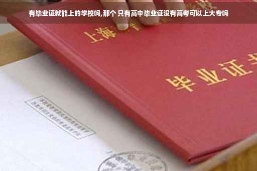有毕业证就能上的学校吗,那个 只有高中毕业证没有高考可以上大专吗 有毕业证就能上的学校吗,那个 只有高中毕业证没有高考可以上大专吗