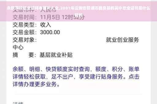 永联学校毕业证样本图片大全,2001年云南省昭通市彝良县的高中毕业证书是什么样的