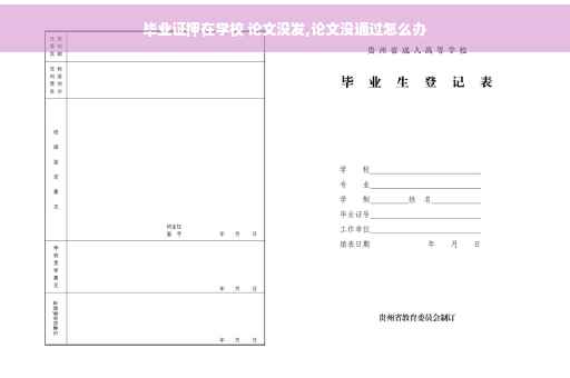 毕业证押在学校 论文没发,论文没通过怎么办